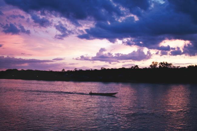 Night trip on the Atrato River