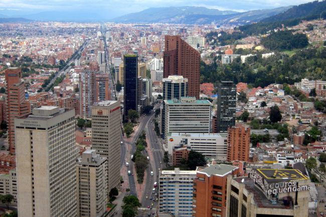 The skyline of Bogotá
