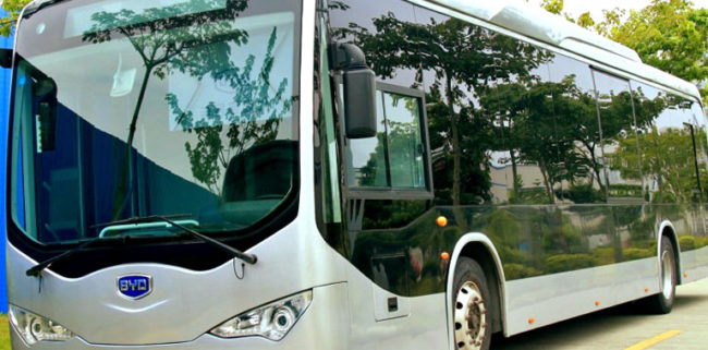 Ebus electric buses in Bogotá