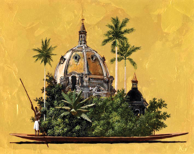 Canoes represent both a traditional form of transportation and the plight of Colombia's millions of internal refugees.