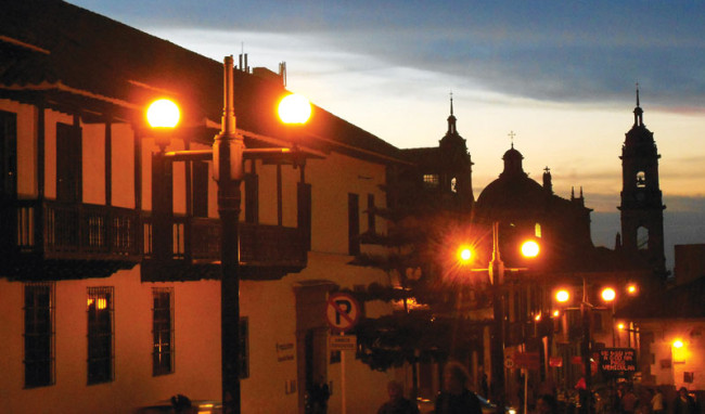 La Candelaria at sundown.