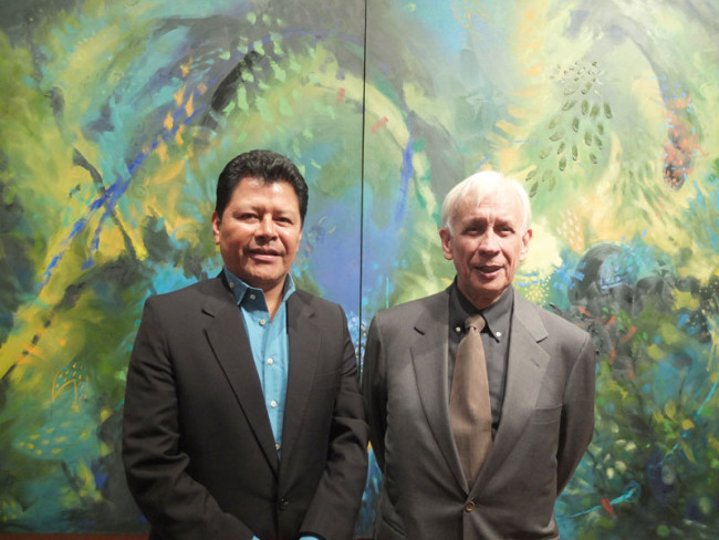 Colombians carlos Jacanamijoy and Rodolfo Llinas.