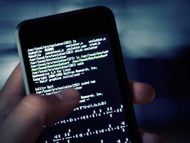 Illustration for election hacker scandal.