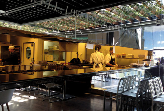 View of the Upper Side dining room.