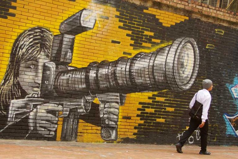 Street art in the Colombian capital.
