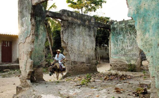 Destruction from Colombia's ongoing civil war in the Montes de Maria.
