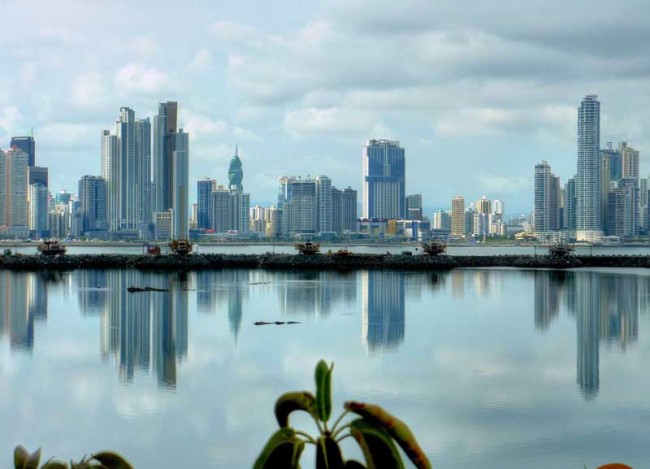 Skyline of Panama City.