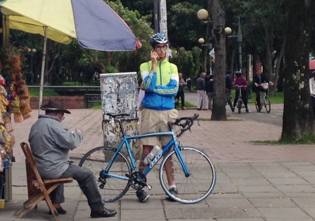 Scene from the Virrey Park on No Car Day.