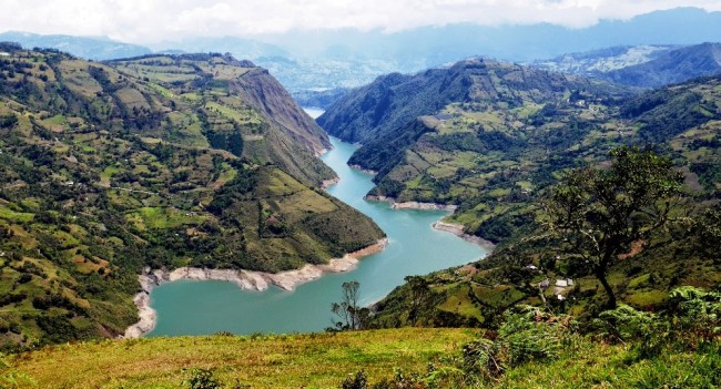 The Guavio reservoir in Cundinamarca.