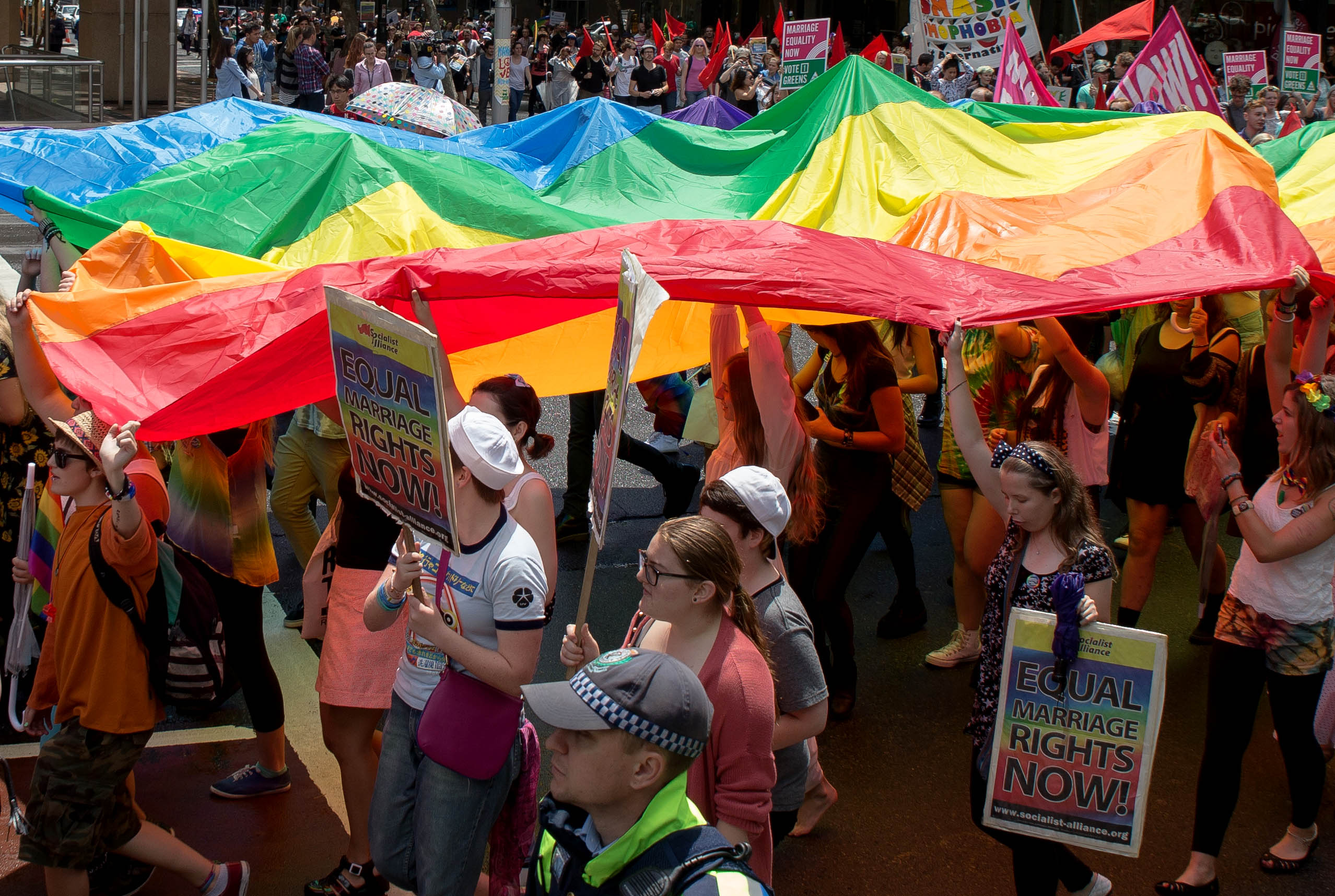 A gay rally in Boise, Idaho.