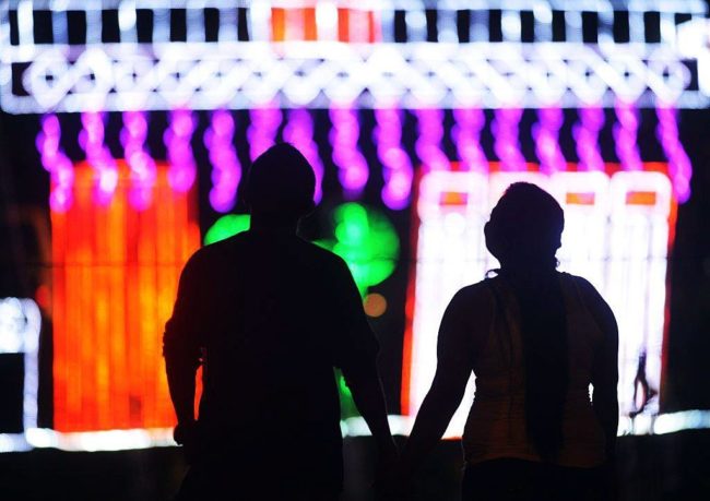 Christmas light watching in Medellin