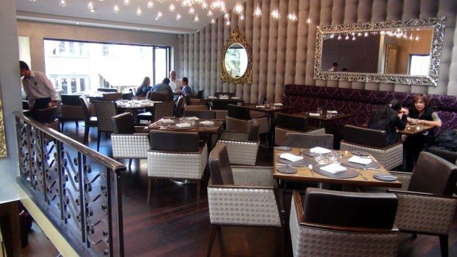 The dining room at Criterion in Bogotá