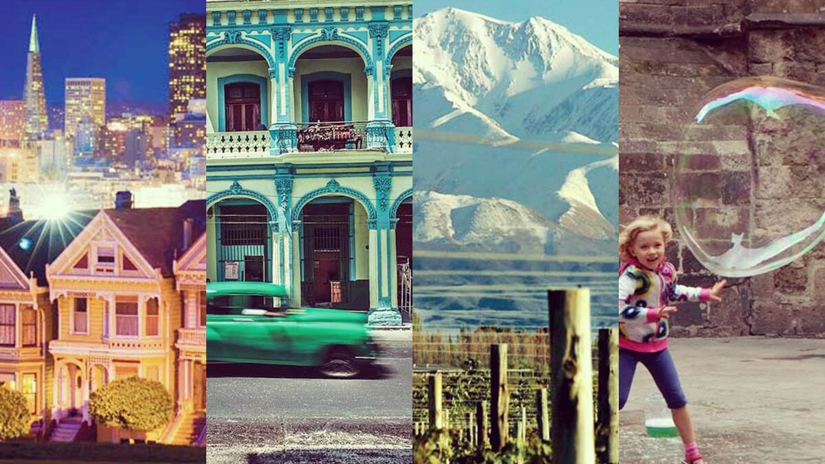 Four travel destinations