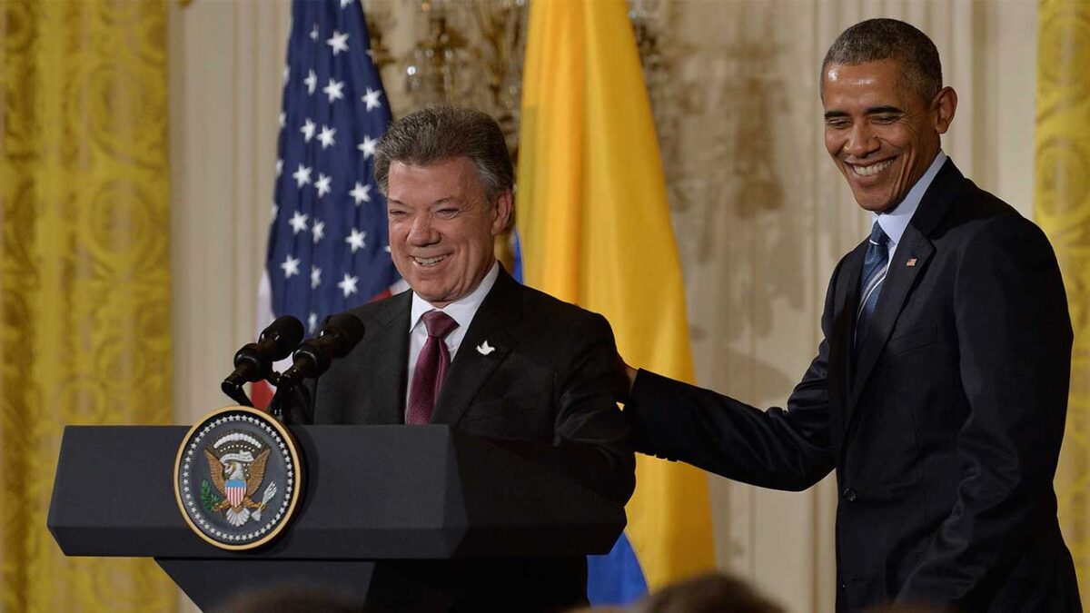 Barack Obama and Juan Manuel Santos