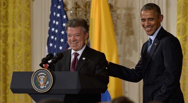 Barack Obama and Juan Manuel Santos