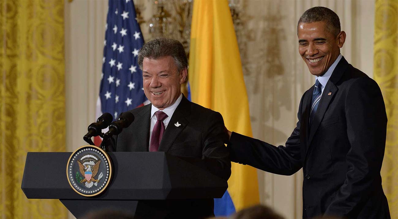 Barack Obama and Juan Manuel Santos
