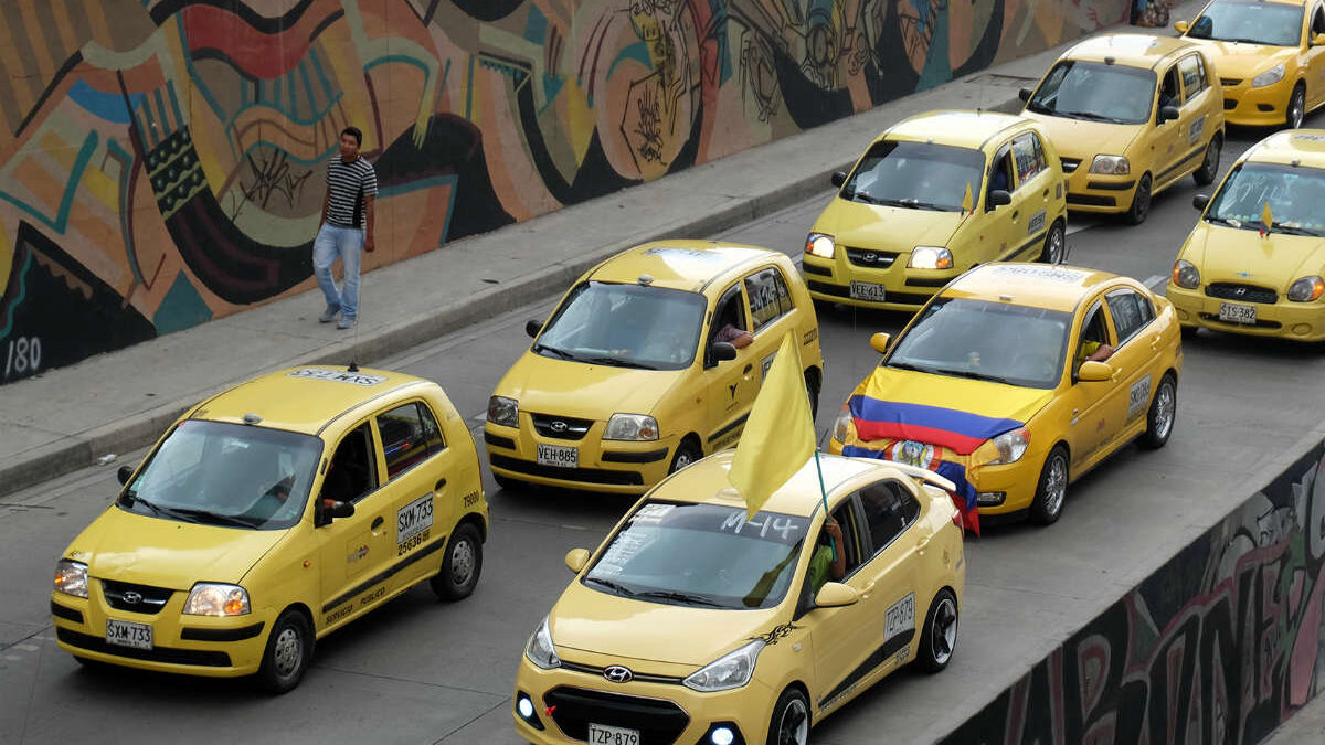 Taxi protest in Bogotá