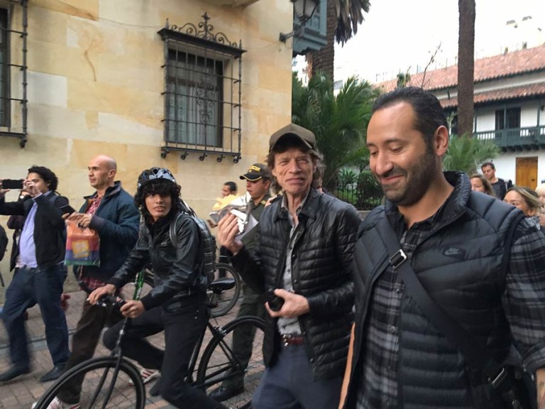 The Rolling Stones tour Bogotá’s La Candelaria historic district