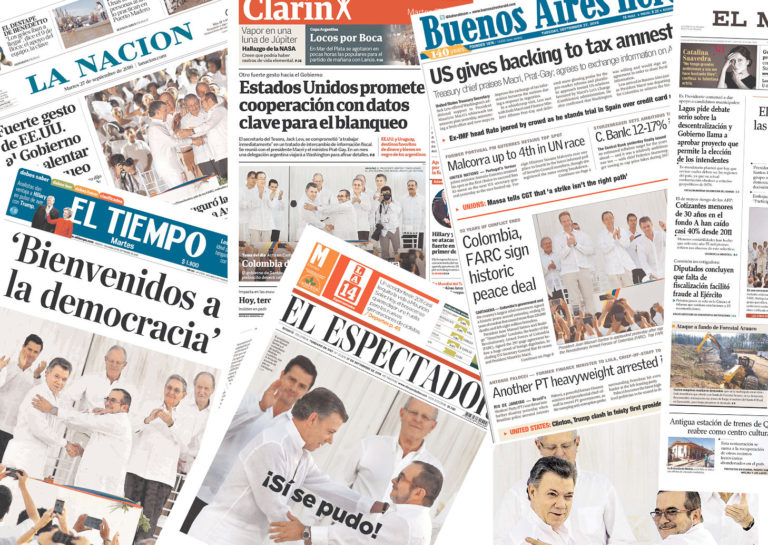 How the world media covered Colombia’s peace signing