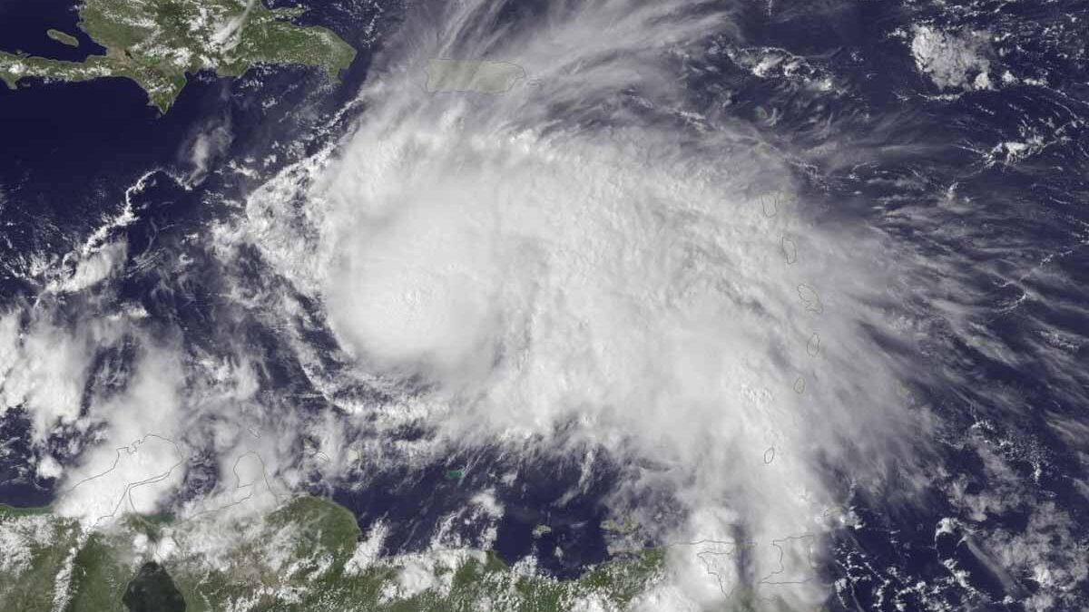 Hurricane Matthew churns in the south Caribbean on Thursday