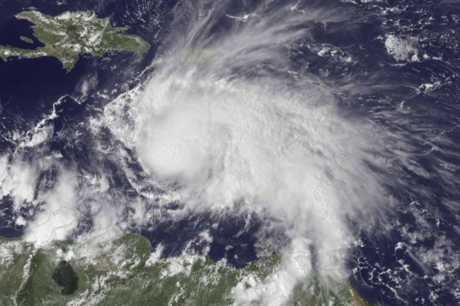 Hurricane Matthew churns in the south Caribbean on Thursday