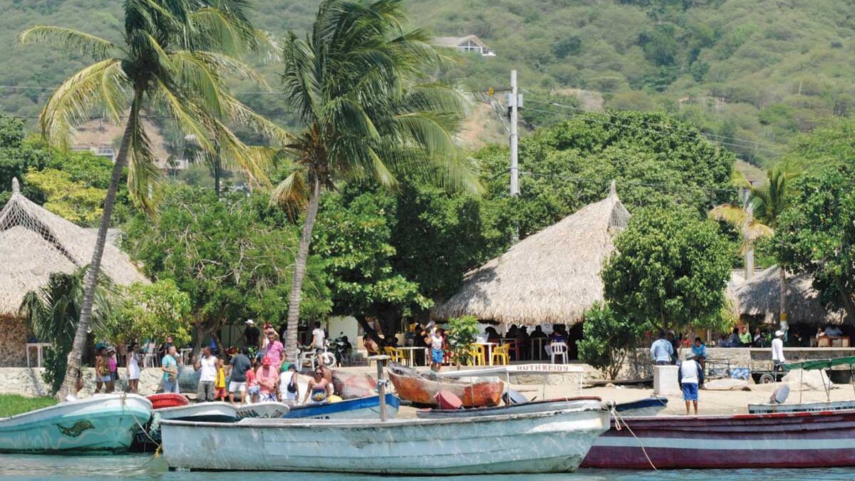 The beaches of Taganga, near Santa Marta in Colombia