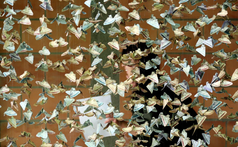 Big Picture: Worthless banknotes and the art of Butterflies