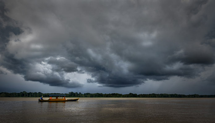 Approaching Storm on the Amazon River