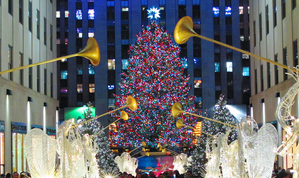 The iconic Christmas tree at Rockefeller Center in New York. Photo: Andrew Dallos/Creative Commons.
