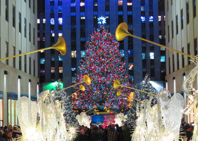 The iconic Christmas tree at Rockefeller Center in New York. Photo: Andrew Dallos/Creative Commons.