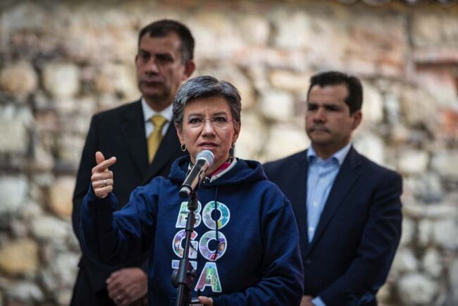 Mayor Claudia López calls for citizens to reject early release of prisoner. Photo: Alcaldía de Bogotá