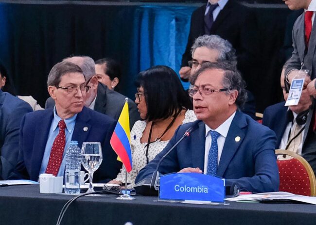 Colombia's Gustavo Petro during the VII Summit of CELAC in Buenos Aires. Photo: Presidencia
