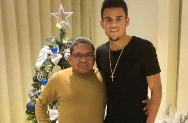 Manuel Díaz and his son, Luis Díaz of FC Liverpool. Photo: FILE