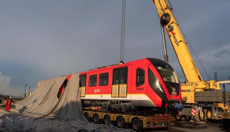 Five of the Metro de Bogotá trains are currently in the Colombian capital. Photo: Alcaldía de Bogotá