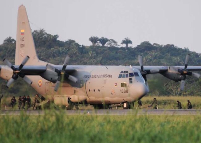 The Hercules C-130 is a workhorse of the Colombia Air Force (FAC). Photo: FILE