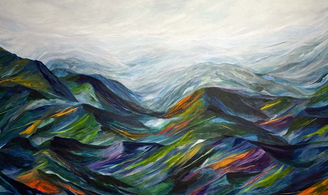 Marina Sánchez, from Panorámicas de la Sabana (acrylic on canvas). Photo: Richard Emblin