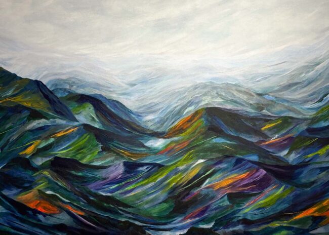 Marina Sánchez, from Panorámicas de la Sabana (acrylic on canvas). Photo: Richard Emblin