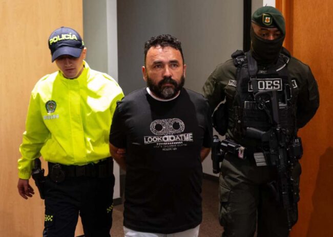 Bogotá police take into custody alias "Misión" who facilitated the arrival of the Venezuelan criminal group Tren de Aragua in the capital Photo: Alcaldía de Bogotá